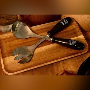 Rae Dunn Toss and Serve Serving Salad Utensil Set